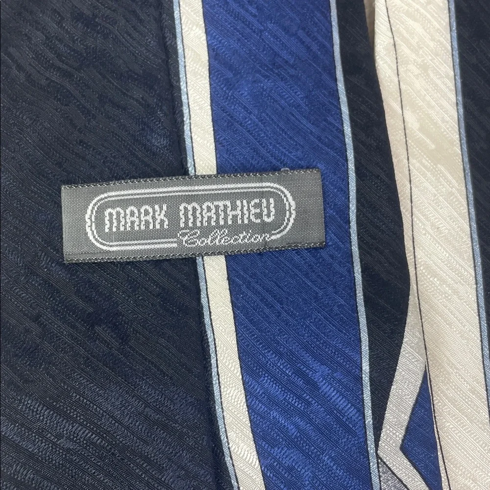 Vintage Mark Mathieu Collection Midcentury Modern Silk Tie Extra Long